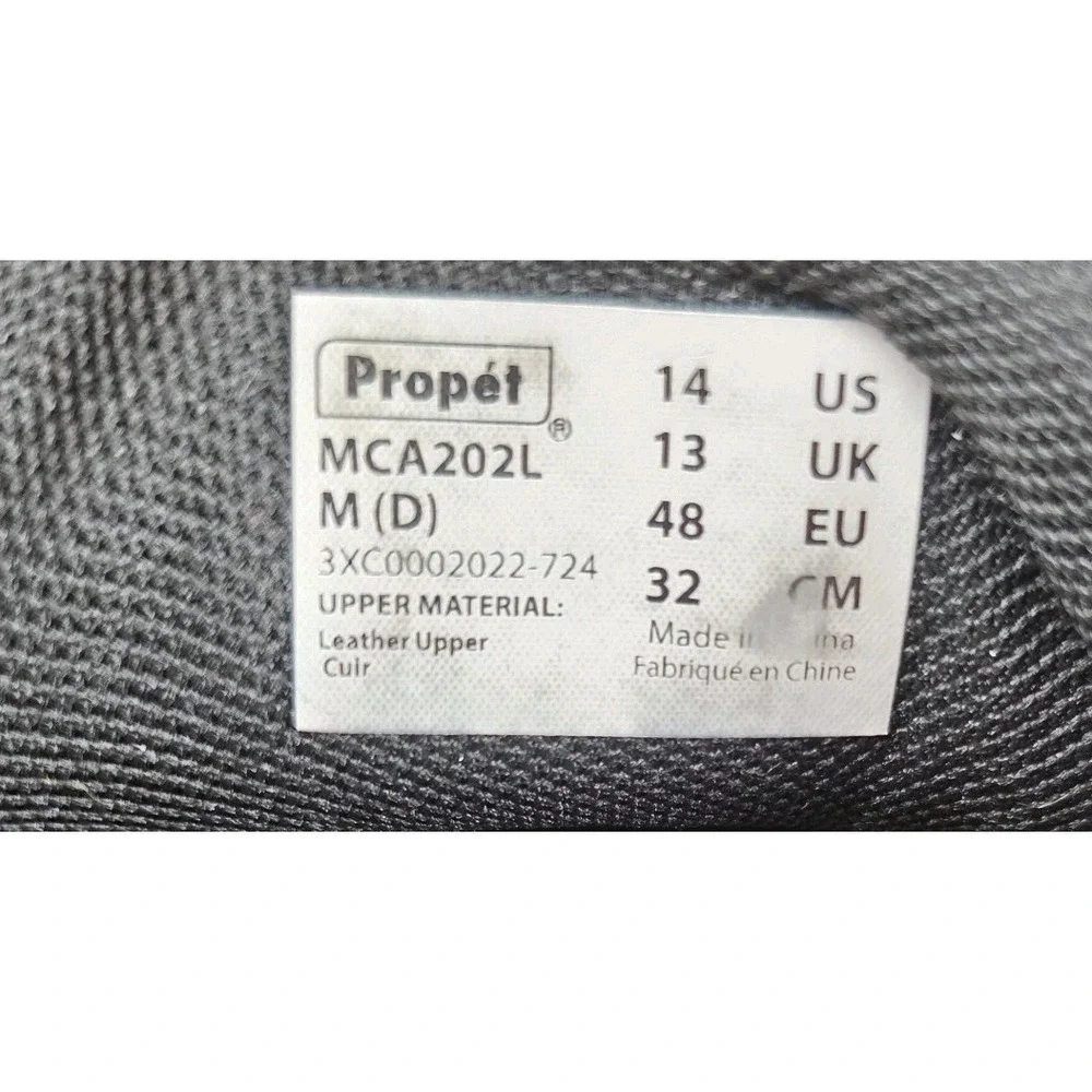 Propet Koda Men's Black Platform‎ Durocloud Walking Leather Sneakers Size 14